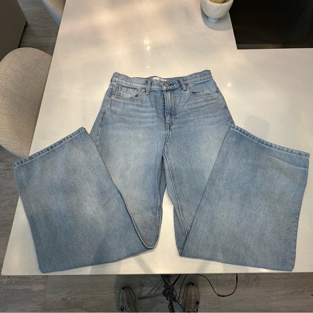 Banana Republic Icon Wide Leg Blue Jeans